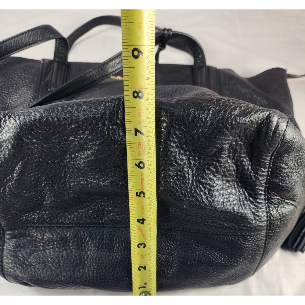 Michael Kors Black Super Soft Cobblestone Leather Shoulder Bag Purse Tote Large - Picture 3 of 9